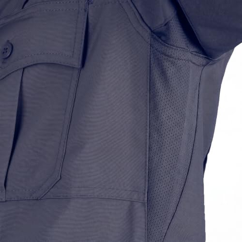 Image of First Class 100% Polyester Short & Long Sleeve Zippered Uniform Shirt 4 Pocket Hidden, Law Enforcement BDU Zipper Closure.