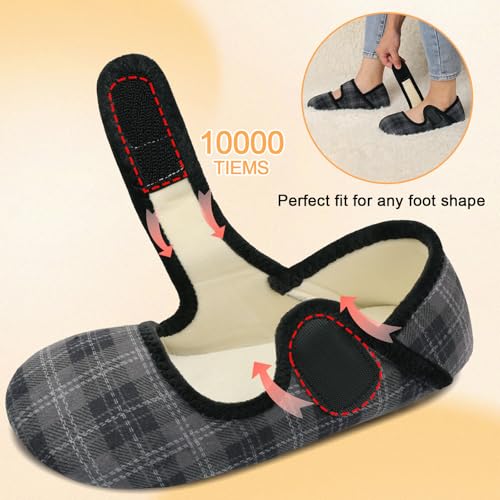 Comfy House Slippers for Women & Men - Wide Diabetic Sock Slippers, Soft & Cozy Barefoot House Shoes4