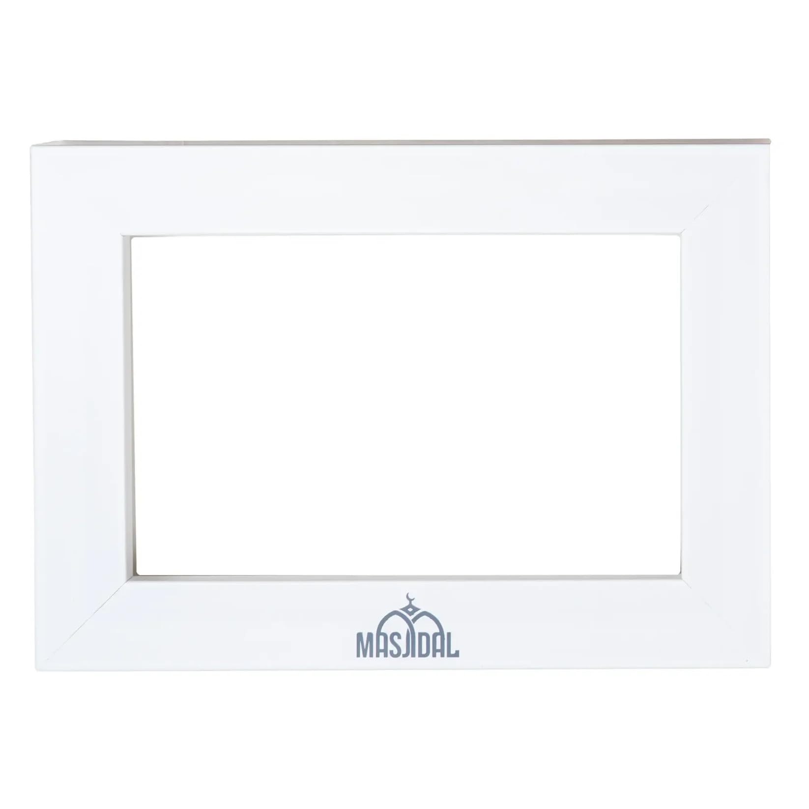 Masjidal - Decorative Frame for Athan Clocks – Compatible 10" Digital Azan Clock – Ideal for Athan Clock Tablet (White)
