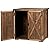 S AFSTAR Wooden Storage Shed, Compact Fir Wood Cabinet with Swing Doors and Elevated Feet, Easy Assembly…