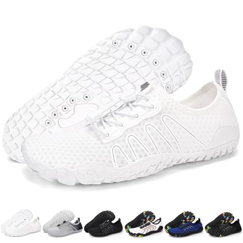 Hike Barefoot Shoes Women Men Footwear Wide Toe Quick-Dry Pro Barefoot Beach Swim Minimalist Grounding Shoes Breathable Non-Slip Grounded Footwear for Walking Kayaking Hiking Surfing