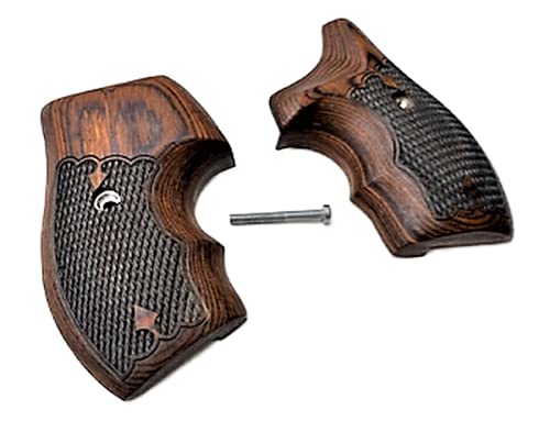 Premium Gun Grips Smith & Wesson Rosewood Low Profile Half Wrap J Frame Grips #TOP1