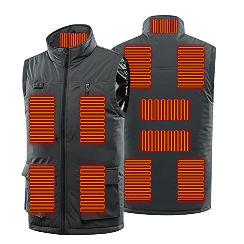 MNSWR Gilet Chauffant électrique Pour Homme Et Femme,Vêtement Manteau Chauffant Electrique Pour Hiver Pêche Veste Moto Homme Manteau Chauffant Usb Camouflage Blouson Daim Homme Vêtements Imperméab Cover