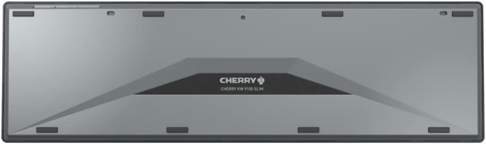 CHERRY KW 9100 SLIM, Wireless Keyboard, International Layout, QWERTY Keyboard, Bluetooth or Wireless Connection, SX Scissors Function, Rechargeable via USB Cable, Flat, Black-Silver