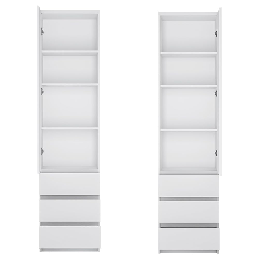 Aktenschrank Regalschrank Schrank in weiß, B/H/T ca. 50,1/200/40 cm