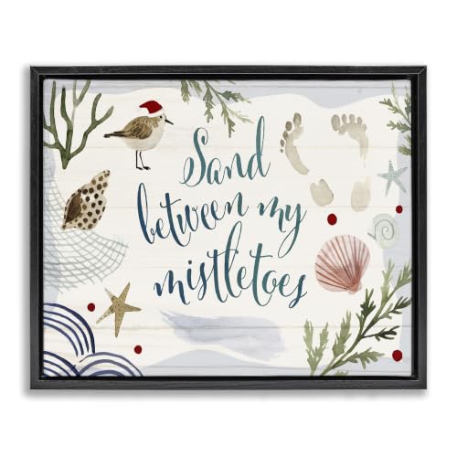 Nautical Christmas Sand Between, 16 x 20 Inch Canvas in Floater Frame