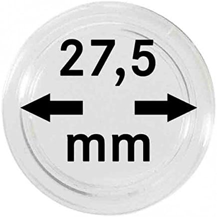 Coin Capsules Inner Diameter 27.5 mm, Pack of 10, e.g. for the German 5 Euro Collector Coins 'Planet Earth', Tropical Zone' and 'Subtropical Zone'