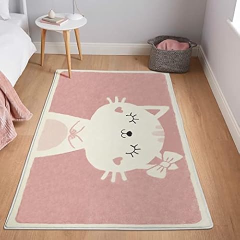 Kinderteppich, rosa Teppich für Schlafzimmer Cover