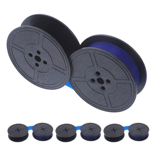 Cinta para máquina de escribir azul de doble carrete compatible con Feiyu y Hero (Pack de 4)