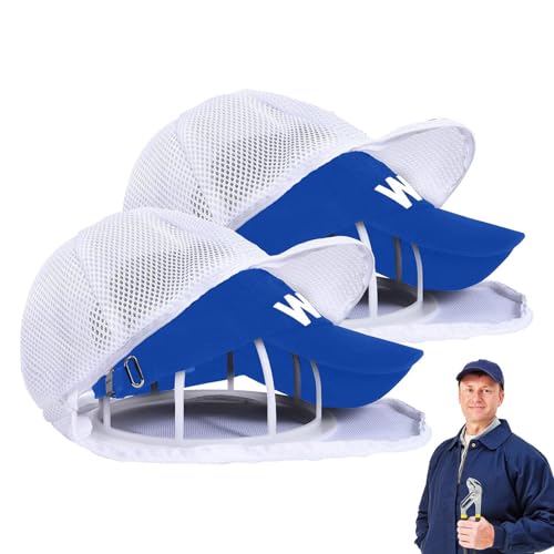 Pruojhw Cesta de lavado de sombreros | Jaula de limpieza de sombreros de 2 piezas, soporte para ropa, organizador de protección portátil para almacenamiento de ropa interior en el hogar