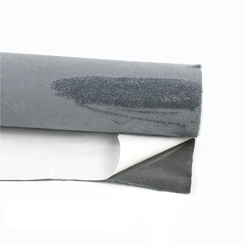 Accessoires bricolage et tissu daim gris auto-adhésif 20x143cm pour projets créatifs de voiture