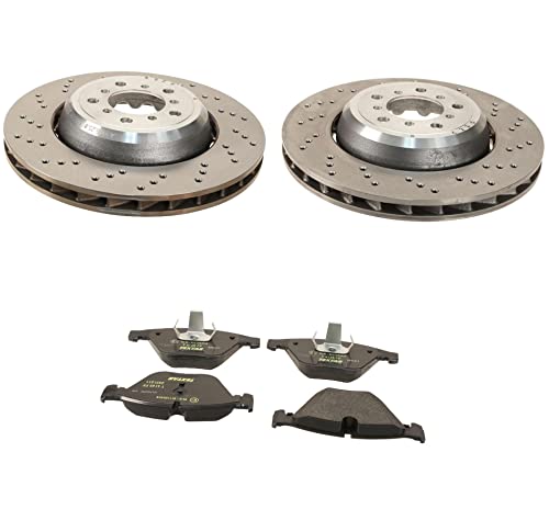 SHW OEM Front Disc Rotors Textar Pad Brake Kit For E82 1 Series M E90 E92 E93 M3