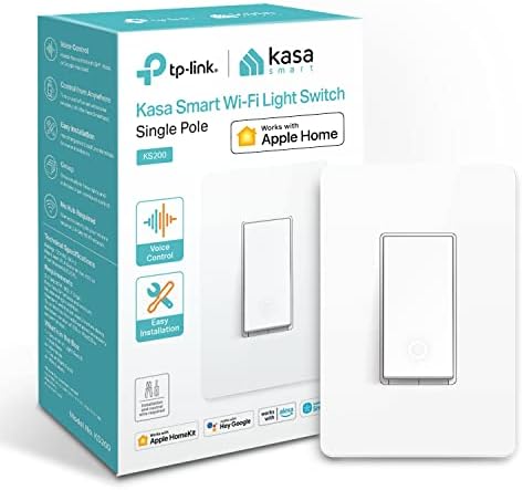 Kasa Apple HomeKit Smart Light Switch KS200, Single Pole, Need Neutral Wire
