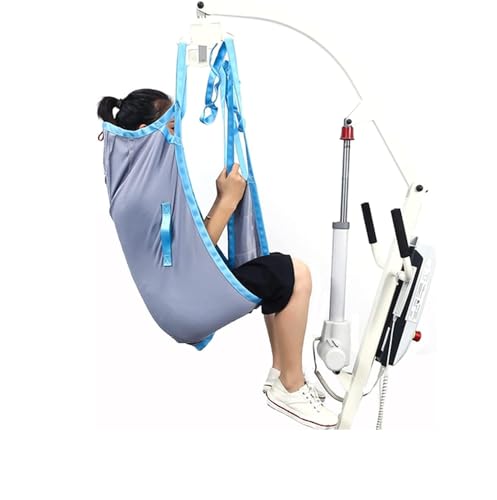 Imbracatura per sollevamento paziente con supporto per la testa, design con gambe divise per migliorare la sicurezza per anziani e trasferimenti bariatrici