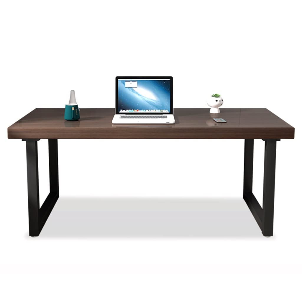 JOMRTS Office Desk 5cm Thick Home Pine Desk, Suitable for Home Office, Industrial Style Metal Computer Desk/Conference Table, Easy to Install (Thickness 5cm 180x60x75cm)