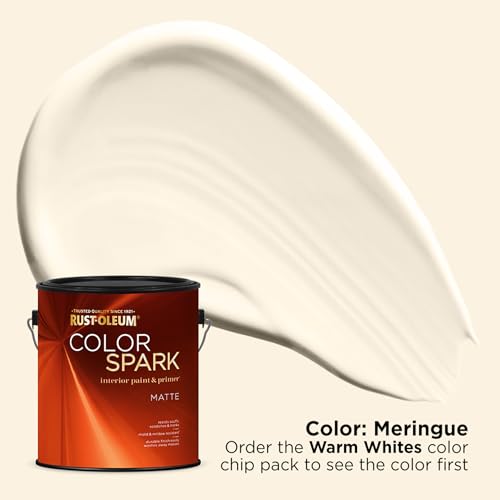 Image of Rust-Oleum Color Spark Interior Paint and Primer in One, Matte, Meringue, 1 Gallon