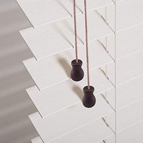 Wxj13 One Roll 50 Yards Brown Braided Nylon Lift Shade Cord With 5 Pack Brown Wood Cord Knobs, 1.8 Mm (Brown) #TOP4