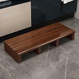 Sgabello in legno massello con base antiscivolo, soluzione per sedute per interni ed esterni, compatto 40 x 30 x 15 cm