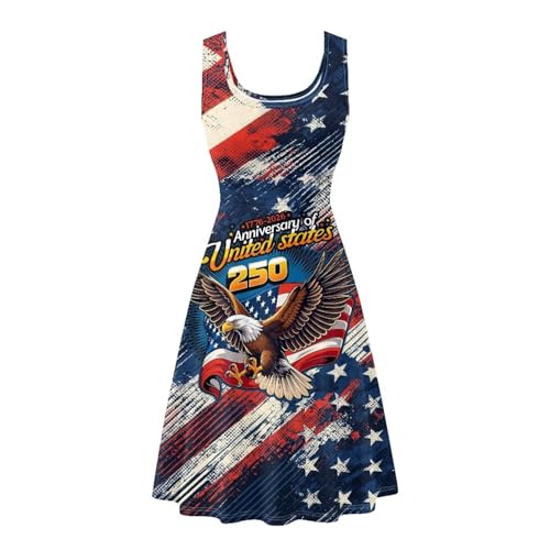 Image of Dreaweet Casual Sleeveless Dresses for Women Girls, Round Neck Tank Dresses with Pockets Summer Sundress Size XS-4XL