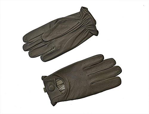 Mens Palm Green Leather Driving Gloves Unlined (XXX-Large)