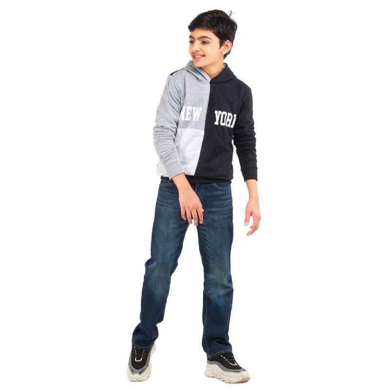Image of Real Basics Boys Cotton Hooded Sweatshirt(Pack of 1)