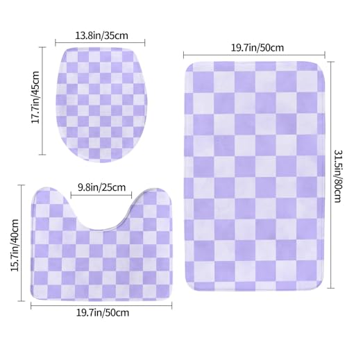 Tapis de contour WC violet lavable pour une routine matinale douce
