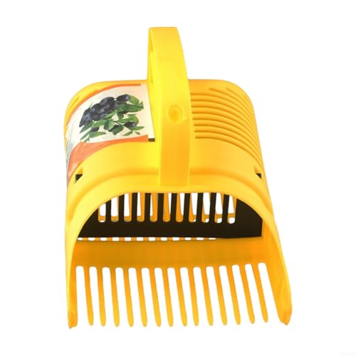 Gdfnmogo Herramienta recolectora de bayas con dientes de peine para arándanos, arándanos, saúco, grosellas rojas, moras, moras, equipo de cosecha de jardín de gran capacidad