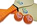 Frescobol Starter Set, 2 Vero Wood Paddles, Premium Orange Padded Grips, 2 Official Orange Balls, Beach Tote-Bag