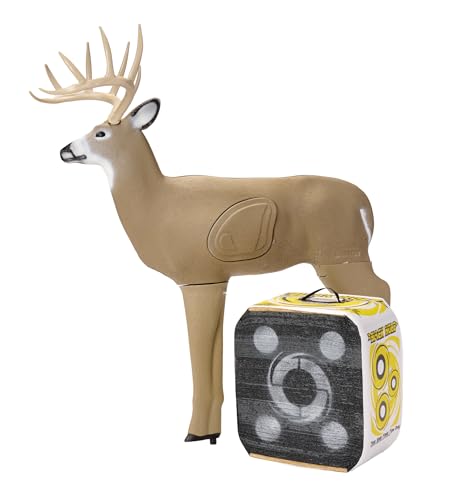 Image of SHOOTER Buck 3D Archery Target, Replaceable Insert for Long Life, Weather-Resistant Construction, High-Density Impact-Response Foam Withstands Field Points, Broadheads, and Expandables
