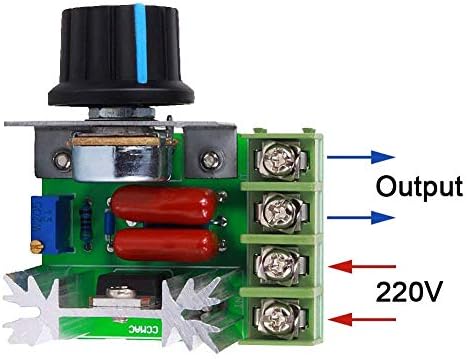 Yosoo Pwm Ac Motor Speed Control Controller 2000W Adjustable Voltage Regulator 50-220V 25A Led Dimmers