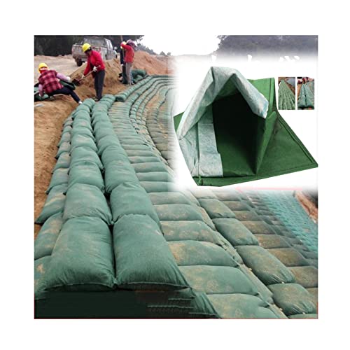 Bolsas de inundación, 100 Paquetes Bolsa Ecológica Protección De Laderas De Carreteras, Bolsa De Control De Inundaciones Protección De Ríos Resistencia Al Desgarro Polipropileno La Textura Del Materia Cover