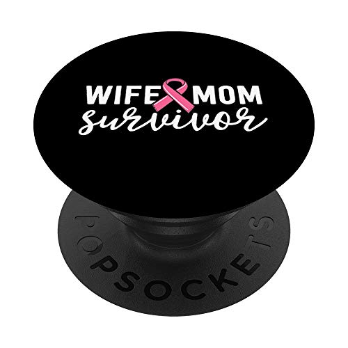 Breast Cancer Survivor Gifts For Women Wife Mom Survivor PopSockets Supporto e Impugnatura per Smartphone e Tablet