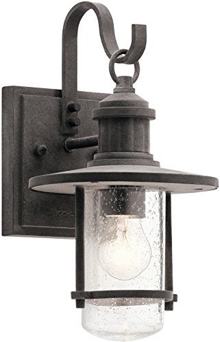 Kichler 49191Wzc Riverwood 12.5" Outdoor Wall Sconce In Weathered Zinc #TOP28
