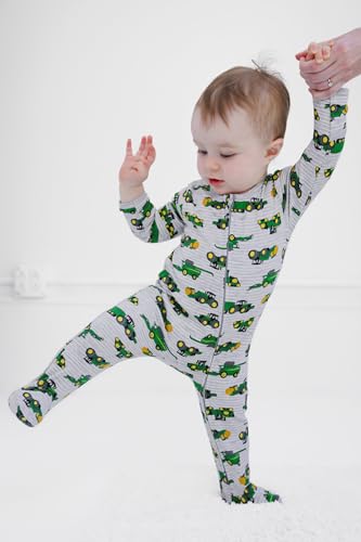 John Deere Farm Animals Tractors Baby Zip Up Sleep N' Play Newborn to Infant Sizes (Newborn - 24 Months)2