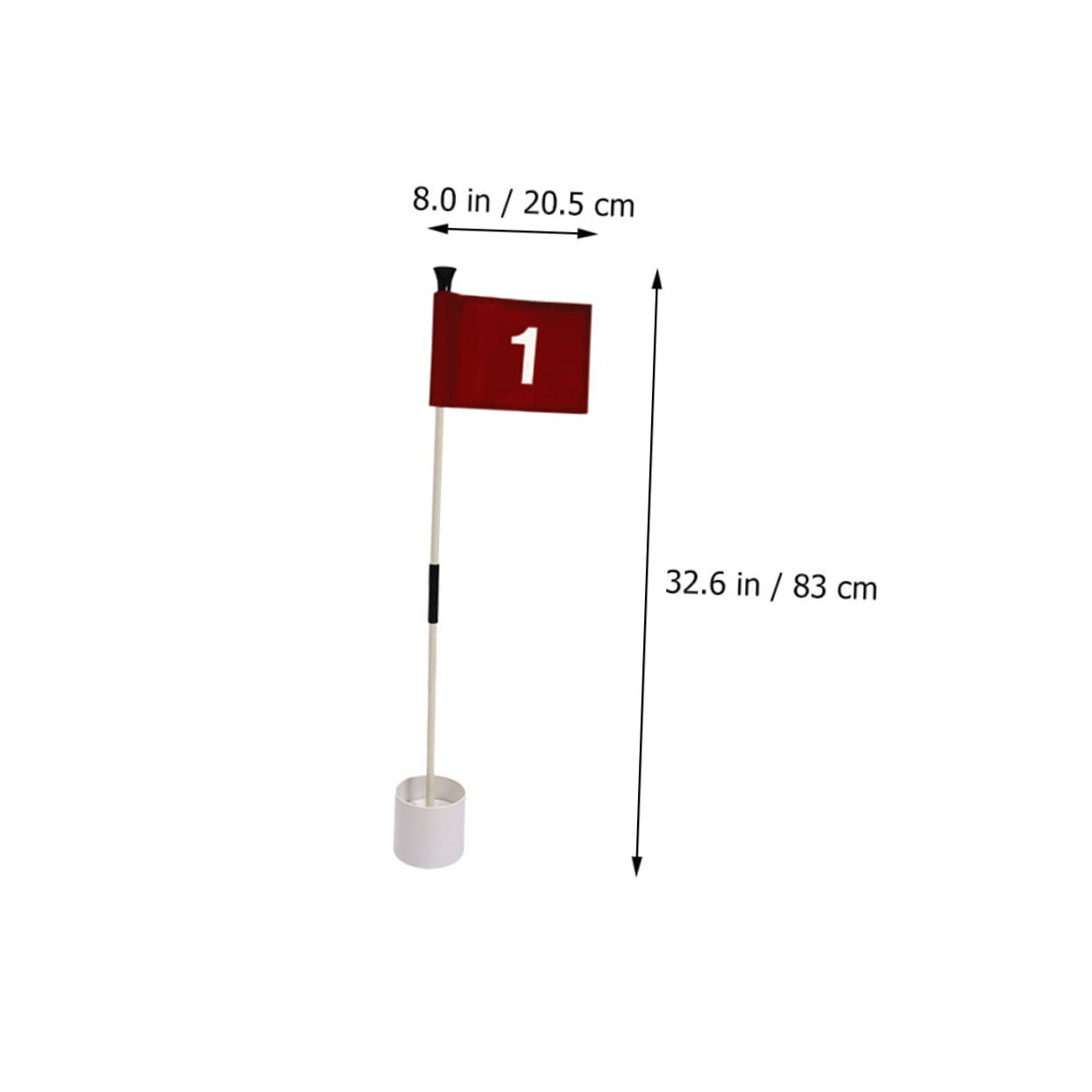 BESTonZON 1Set Golf Flagpole Kit with Golf Flags Durable Practice Flags for Backyard Putting Course Use Essential Golfing Props for Training and Skill