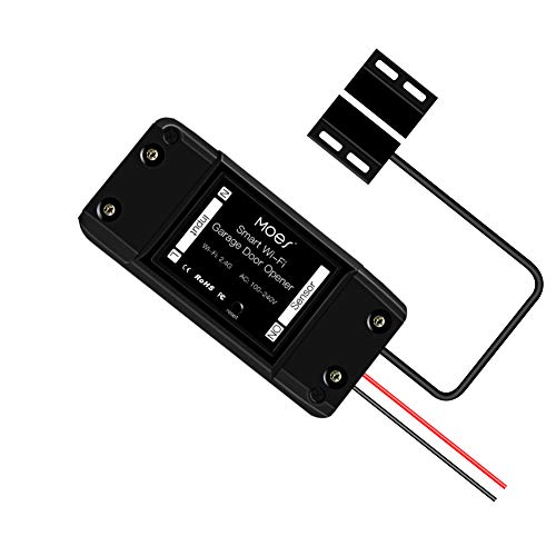 MOES WiFi Smart Garage Door Opener Controller Smart Life/Tuya APP Wireless Remote Control from Anywhere Compatible with Alexa Google Assistant and IFTTT No hub Required