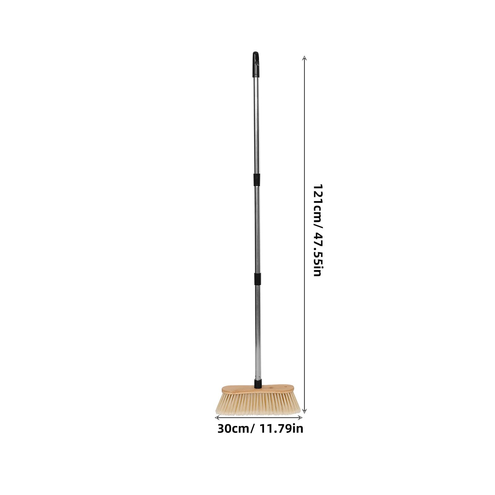 Scopa da Esterno in Bamboo con Setole Rigide e Manico in Acciaio Resistente Spazzola per Pulizia Giardino e Patio per Pavimenti Interni ed Esterni Design Sostenibile e Durevole