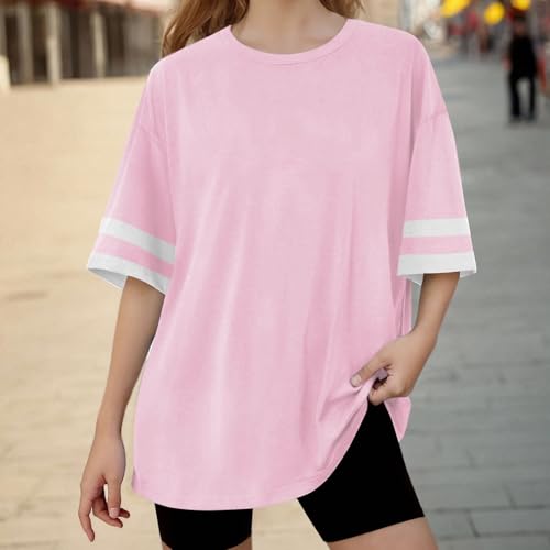 Oversized T-Shirts for Girls Boys Fashion Loose Fit Kids Athletic Workout Sport T Shirts Summer Running Short Sleeve2