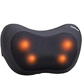 Shiatsu Back Neck Massager Shiatsu Massage Pillow Neck Massager Pillow Kneading Massage Pillow with Heat for Stress Relief Ultimate Relaxation Shoulders Lower Back Calf Legs Foot