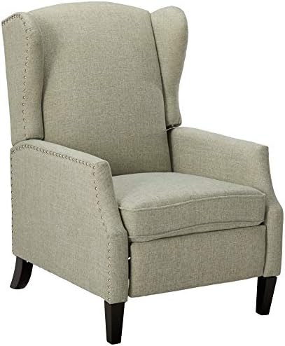 GDFStudio Weyland Wingback Traditional Fabric Recliner (Cream)
