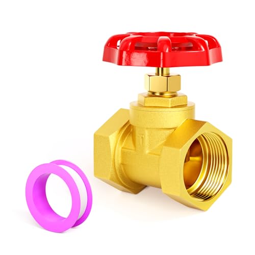 Válvulas de compuerta de latón MEANLIN MEASURE DN25 de 1 pulgada con mango rojo