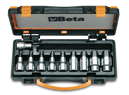 Beta 920PE/C10 - Jeu de 10 douilles tournevis pour vis 6 pans creux (art. 920PE) en coffret