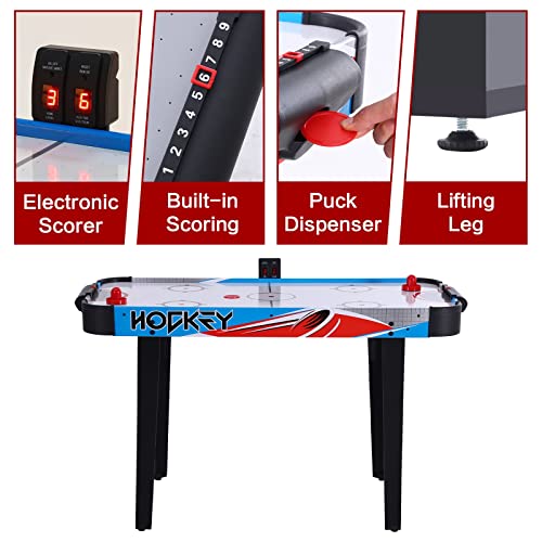 Raychee 48In Air Hockey Table For Kids And Adults, Air-Powered Play With Led Scoring, 2 Pucks And 2 Pushers, Multiplayer Table Air Hockey Game For Home, Game Room, Bar #TOP3