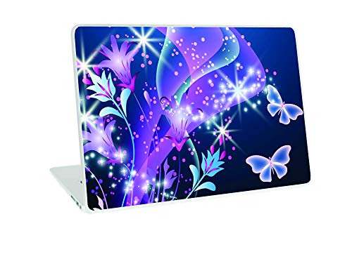 Image of GalaxsiaFloral Butterfly Vinyl Laptop Skin /Sticker /Cover /Decal Compatible for Any 15.6 Inches Laptop (Hp /Dell /Sony /Acer /Lenovo /Asus. Etc) Or Notebook.
