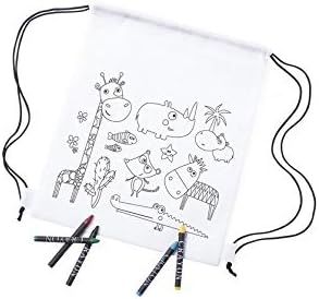 Coolmp Sac A Dos A Colorier En Tissu Non Tisse Pour Enfant Motifs Animaux Diy Cadeau Loisir Coloriage Crayons De Cire Anniversaire Mariage Amazon Fr Jeux Et Jouets