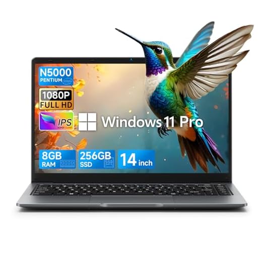 BMAX PC Portatile 14 Pollice Full HD, 8GB DDR4 256GB SSD Laptop, Pentium Silver N5000 Processori Quad Core Computer Portatile S14 Pro, Bluetooth 5.0, 1920x1080, 2.4G/5G WiFi, USB 3.0, Mini HDMI