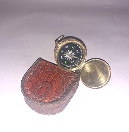 Boussoles miniatures en laiton, nautiques - Petite boussole de travail avec étui à mousse Cover