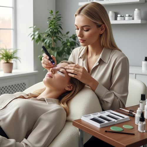 Lámpara ultravioleta para extensiones de pestañas y herramienta aplicadora 2