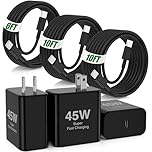 45W Super Fast Charger USB C,3 Pack USB C Charger Block with 10/10/6FT Type C Cable Fast Charge for Samsung Galaxy S26 S25 Ultra S26+/S24/S23/S22/S21, Android, Galaxy Tablet, iPhone 17/16/15 Pro Max