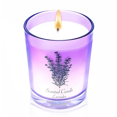Stocking Stuffer for Women, Lavender Soy Candle, 8 oz Aromatherapy | 50 Hr Burn Time | Relaxing Christmas Gift for Her, Mom, Holiday